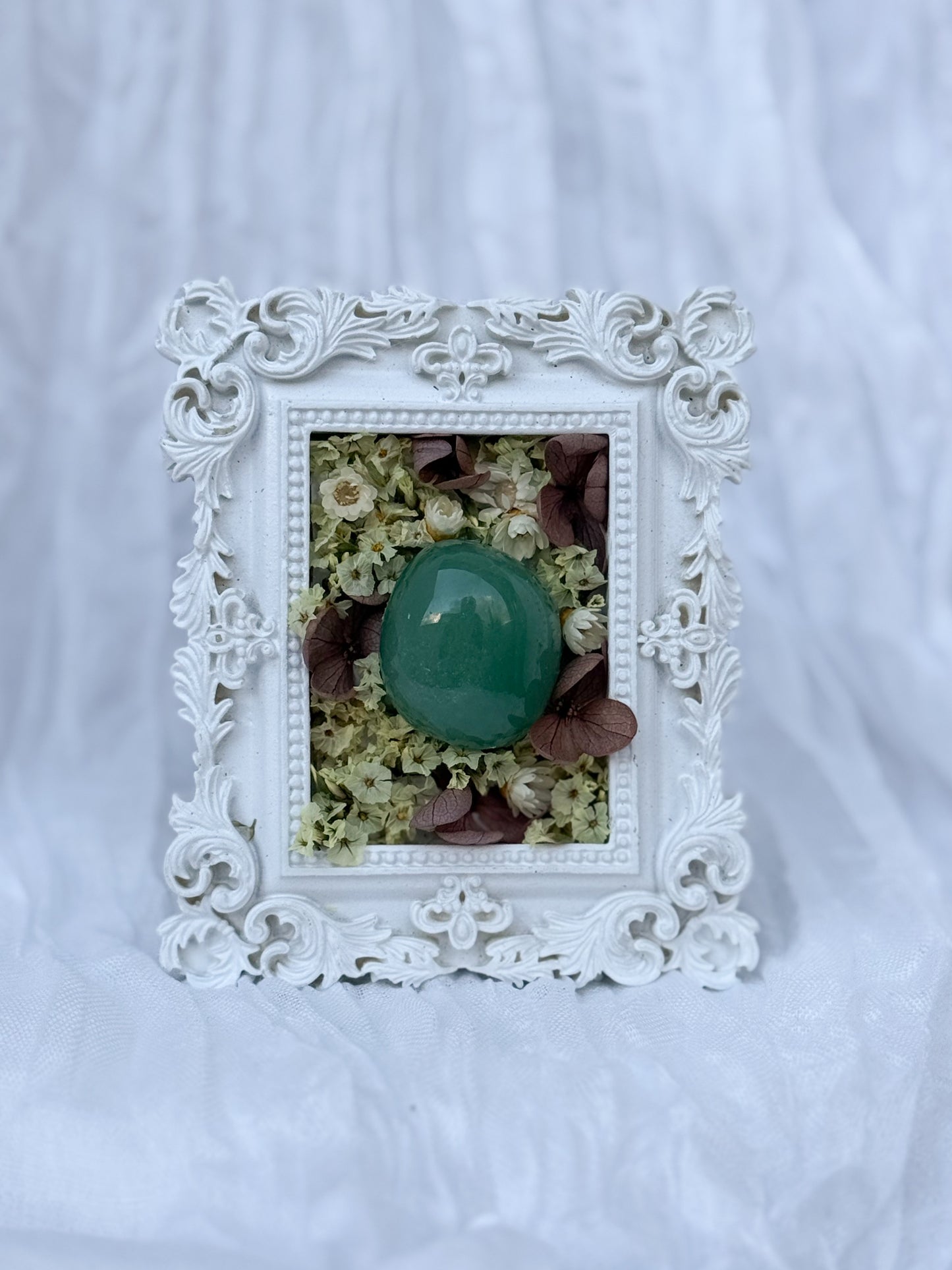 Floral Frame - Green Aventurine