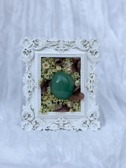 Floral Frame - Green Aventurine